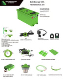 Bolt Energy 51V 105Ah, "Thin" High Output Golf Cart Lithium Battery Bundle
