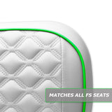 Modz RC Custom Rear Seat Covers, White Base