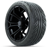 GTW Spyder Matte Black Wheels 15x7 with 215/40-R15 Fusion GTR Street Tires