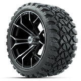 GTW Spyder Machined/Black Wheels 15x7 with 23x10-R15 Nomad All-Terrain Tires