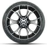 GTW Spyder Machined & Black Wheels 15x7 with 215/40-R15 Fusion GTR Street Tires