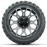 GTW Bravo Matte Gray Wheels 15x7 with 23x10-R15 Nomad All-Terrain Tires