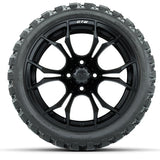 GTW Spyder Matte Black Wheels 15x7 with 23x10-R15 Nomad All-Terrain Tires