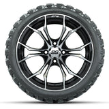 GTW Spyder Machined/Black Wheels 15x7 with 23x10-R15 Nomad All-Terrain Tires