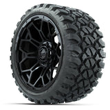 GTW Bravo Matte Black Wheels 15x7 with 23x10-R15 Nomad All-Terrain Tires