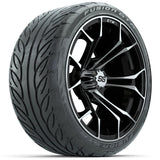 GTW Spyder Machined & Black Wheels 15x7 with 215/40-R15 Fusion GTR Street Tires