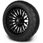 MODZ® Reaper Glossy Black 14" Golf Cart Wheel Combo - Street/Low Profile