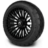 MODZ® Reaper Glossy Black 14" Golf Cart Wheel Combo - Street/Low Profile