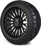 MODZ® Reaper Titanium Gunmetal 14" Golf Cart Wheel Combo - Street/Low Profile