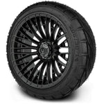 MODZ® Reaper Titanium Gunmetal 14" Golf Cart Wheel Combo - Street/Low Profile