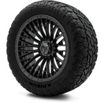 MODZ® Reaper Titanium Gunmetal 14" Golf Cart Wheel Combo - LIFTED