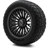 MODZ® Reaper Titanium Gunmetal 14" Golf Cart Wheel Combo - LIFTED
