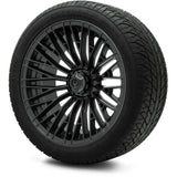 MODZ® Reaper Titanium Gunmetal 16" Golf Cart Wheel Combo - Street/Low Profile