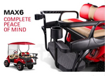 Doubletake MAX 6 HELIX Golf Cart Rear Seat, Custom Cushions, EZGO