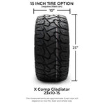 Xcomp® Gladiator 23x10-R15 Steel Belted Radial Golf Cart Tire