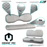 Modz RC Custom Rear Seat Covers, Gray Base