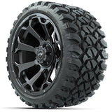 GTW Raven Matte Gray Wheels 15x7 with 23x10-R15 Nomad All-Terrain Tires