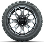 GTW Bravo Matte Gray Wheels 15x7 with 23x10-R15 Nomad All-Terrain Tires