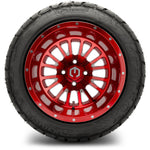 T&W Combo - MODZ® 14" Assassin Brushed Red with Ball Mill Wheels
