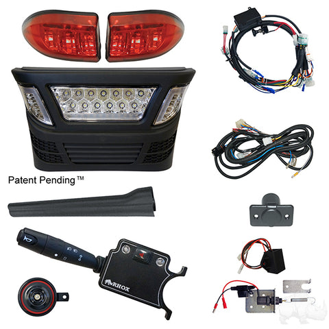 LED Light Bar Kit, RGBW, Club Car Precedent, Electric 08.5+, 12-48v, (Deluxe, Linkage)