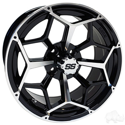 RHOX RX384 Wheel, Machined Gloss Black, 15x7