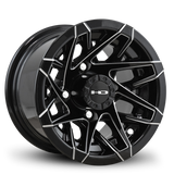 HPD HD Golf Canyon Wheel, Gloss Black/Milled Edges, 10", 12" or 14"