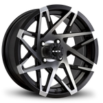 HPD HD Golf Canyon Wheel, Satin Black Machined, 10", 12" or 14"
