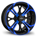 HPD HD Golf Spinout Wheel, Gloss Black/Blue Face, 14"